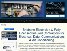 Tablet Screenshot of plasmaelectrical.com.au
